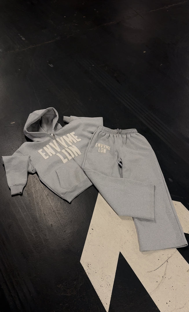 Distressed grey tracksuit